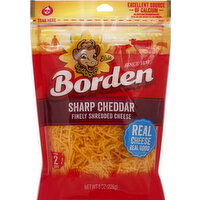 Borden Finely Shredded Cheese, Sharp Cheddar - 8 Ounce 