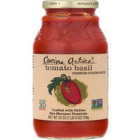 Cucina Antica Cooking Sauce, Premium, Tomato Basil - 25 Ounce 