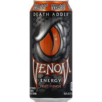 Venom Energy Drink, Death Adder, Fruit Punch Flavored