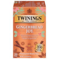 Twinings Black Tea, Gingerbread Joy, Tea Bags - 20 Each 