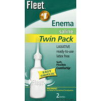 Fleet Enema, Saline, Twin Pack - 2 Each 