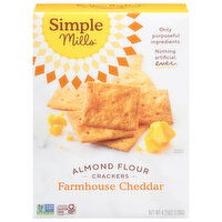 Simple Mills Crackers, Almond Flour, Farmhouse Cheddar - 4.25 Ounce 