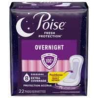 Poise Pads, Overnight, Extra Coverage - 22 Each 