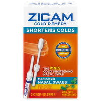 Zicam Nasal Swabs, Medicated, Single Use - 20 Each 