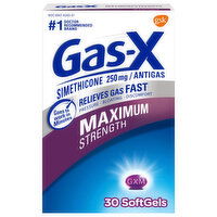 Gas-X Antigas, Maximum Strength, 250 mg, Softgels - 30 Each 