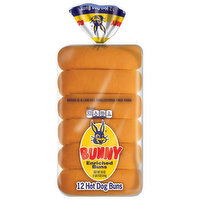 Bunny Hot Dog Buns, Enriched - 12 Each 