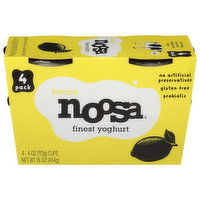 Noosa Yoghurt, Lemon, Finest - 4 Each