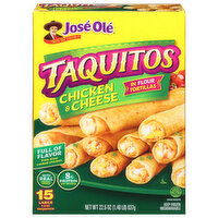 Jose Ole Chicken & Cheese Large Taquitos - 15 Each