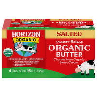 Horizon Organic Butter, Organic, Salted - 4 Each 