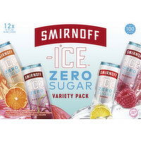 Smirnoff Beer, Zero Sugar, Variety Pack, 12 Pack