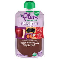 Plum Organics® Mighty Morning Apple, Blackberry, Purple Carrot, Greek Yogurt + Oat 4oz Pch