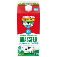 Horizon Organic Milk, Organic, 2% Reduced Fat, Grassfed - 59 Fluid ounce 