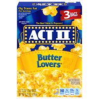 Act II Popcorn, Butter Lovers - 3 Each 