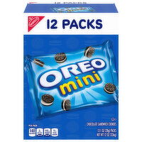 OREO Mini Chocolate Sandwich Cookies, 12 Snack Packs - 12 Ounce 