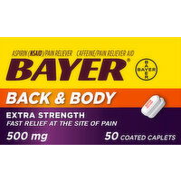 Bayer Back & Body, Extra Strength, 500 mg, Coated Caplets - 50 Each 