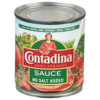 Contadina Sauce, No Salt Added, Roma Tomatoes - 8 Ounce 