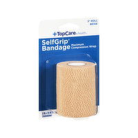 Topcare Selfgrip, Maximum Compression Wrap Bandage 3" Roll, Beige