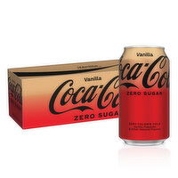 Coca-Cola Zero Sugar Coca- Cola Vanilla Zero Sugar Cans, 12 fl oz, 12 Ct