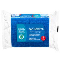 Simply Done Scrubber Sponges, Non-Scratch - 6 Each 