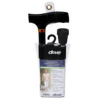 Drive Cane, Wood, T-Handle, Folding, Black - 1 Each 