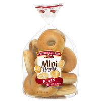 Pepperidge Farm Bagels, Plain, Mini, Pre-Sliced - 12 Each 