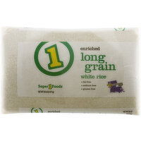 Super 1 Foods White Rice, Enriched, Long Grain - 20 Pound 