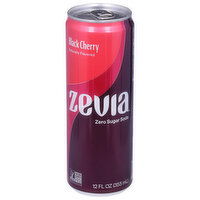 Zevia Soda, Zero Sugar, Black Cherry