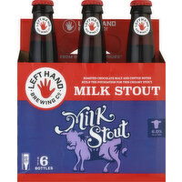 Left Hand Brewing Beer, Milk Stout - 6 Each 