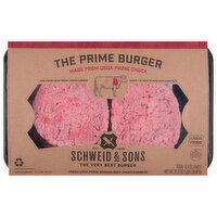 Schweid & Sons Beef Chuck Burgers, Ground, Prime - 4 Each 