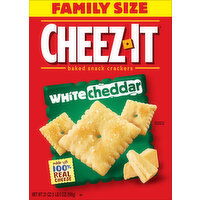 Cheez-It Baked Snack Crackers, White Cheddar, Family Size - 21 Ounce 