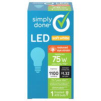 Simply Done Light Bulb, LED, Frosted, Soft White, 11 Watts