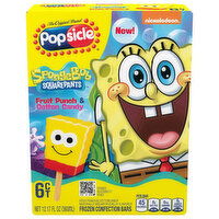 Popsicle Confection Bars, Fruit Punch & Cotton Candy, SpongeBob SquarePants - 6 Each 