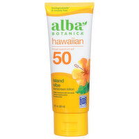 Alba Botanica Sunscreen Lotion, Hawaiian, Island Vibe, Broad Spectrum SPF 50 - 3 Fluid ounce 