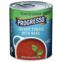 Progresso Soup, Reduced Sodium, Creamy Tomato with Basil - 19 Ounce 