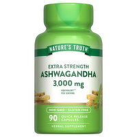 Nature's Truth Ashwagandha, Extra Strength, 3000 mg, Quick Release Capsules - 90 Each 