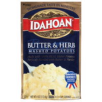 Idahoan Mashed Potatoes, Butter & Herb - 4 Ounce 