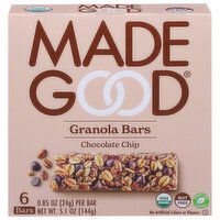 MadeGood Granola Bars, Chocolate Chip - 6 Each 