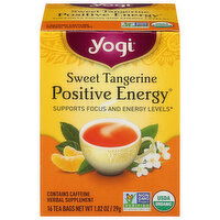 Yogi Positive Energy, Tea Bags, Sweet Tangerine - 16 Each 