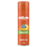 Gillette Fusion Sensitive Skin Shaving Gel for Men, Shave Gel with Almond Oil - 7 Ounce 