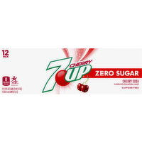 7-UP Soda, Zero Sugar, Cherry, 12 Pack - 12 Each 