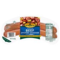 Eckrich Beef Skinless Smoked Sausage - 10 Ounce