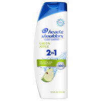 Head & Shoulders Shampoo + Conditioner, Green Apple, 2 in 1 - 12.5 Fluid ounce 