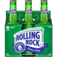 Rolling Rock Beer, Premium, Extra Pale, 6 Pack