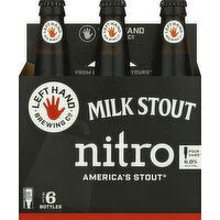 Left Hand Beer, Milk Stout, 6 Pack - 6 Each 