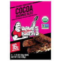 Dave's Killer Bread Snack Bars, Organic, Cocoa Brownie Blitz - 4 Each 