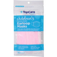 TopCare Earloop Masks, Premium Elastic, Children's - 10 Each 