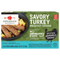 Applegate Naturals Breakfast Sausage, Savory Turkey - 10 Each 