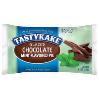 Tastykake Pie, Chocolate Mint Flavored, Glazed