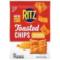 RITZ Toasted Chips Cheddar Crackers, Party Snacks - 8.1 Ounce 