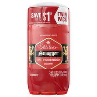 Old Spice Deodorant, Swagger, Scent of Cedarwood, Twin Pack